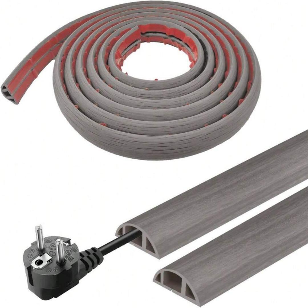 

1pc 2m/78.74inch PVC material Invisible Decorative Floor Wire Cover, Flame Retardant & Insulated, Anti-Step Design for Home Use