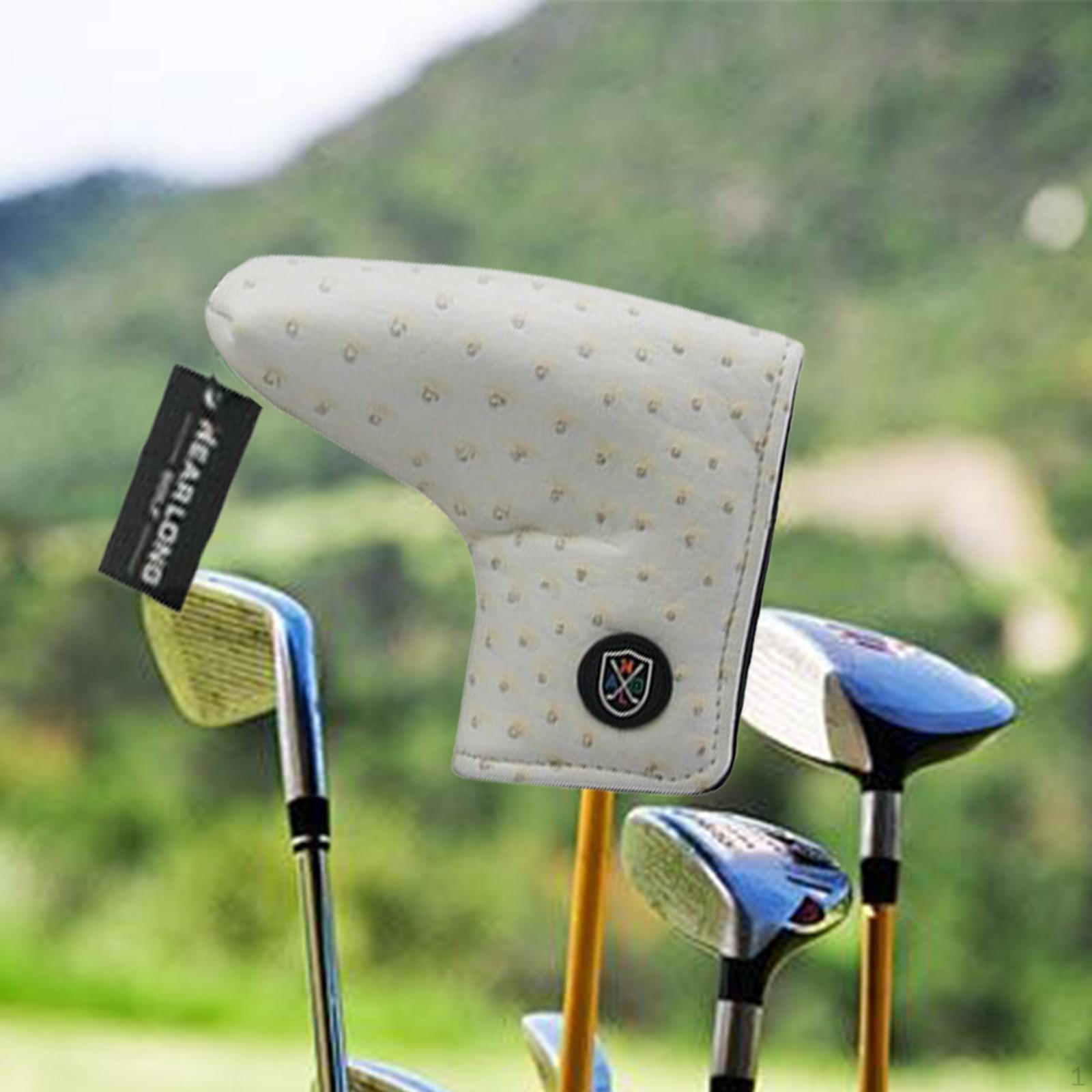 

Golf Club Cover Headcover Wrap Putter Head Ostrich patternBeige