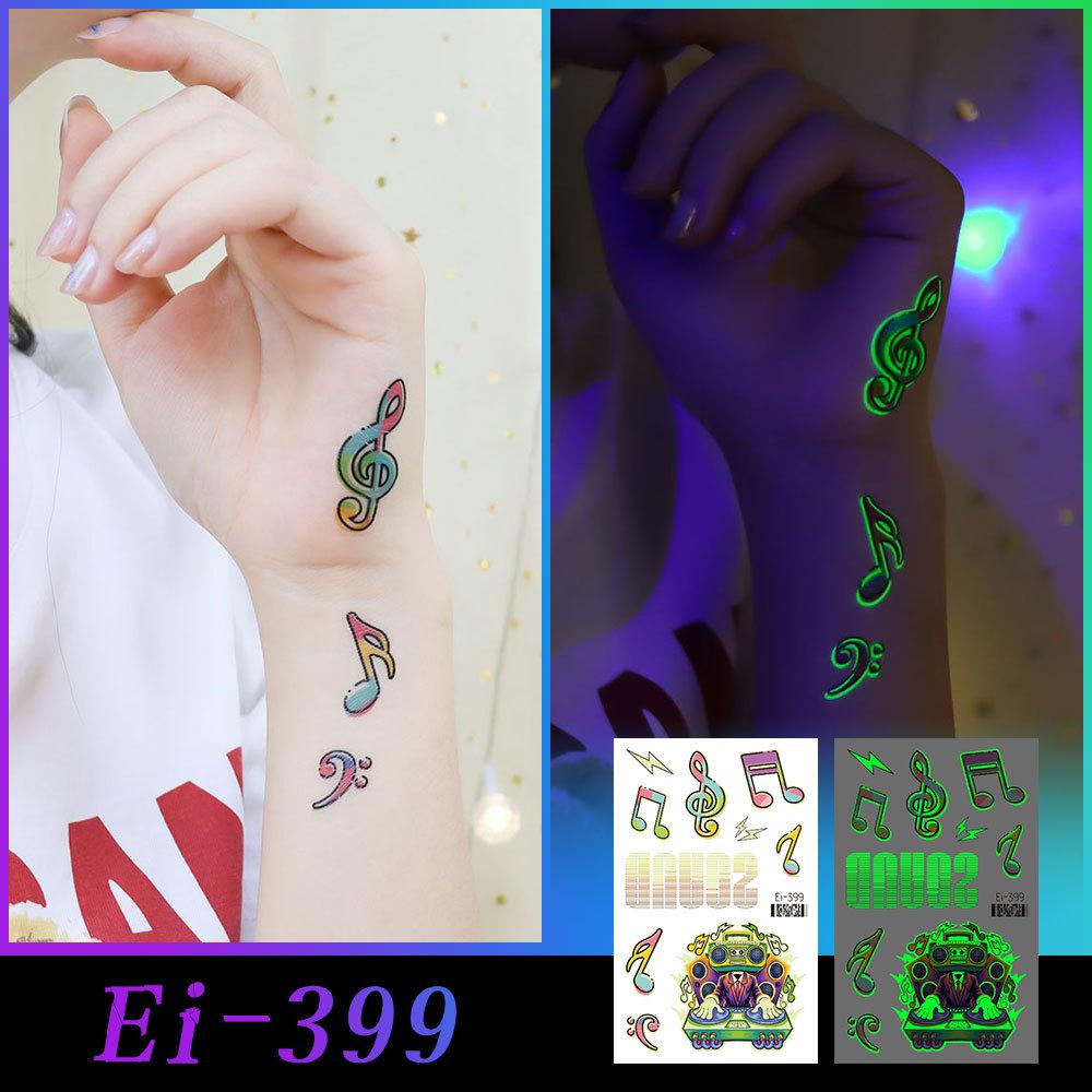 New Luminous Waterproof Rock Band Tattoo Stickers for Concerts & Music Festivals