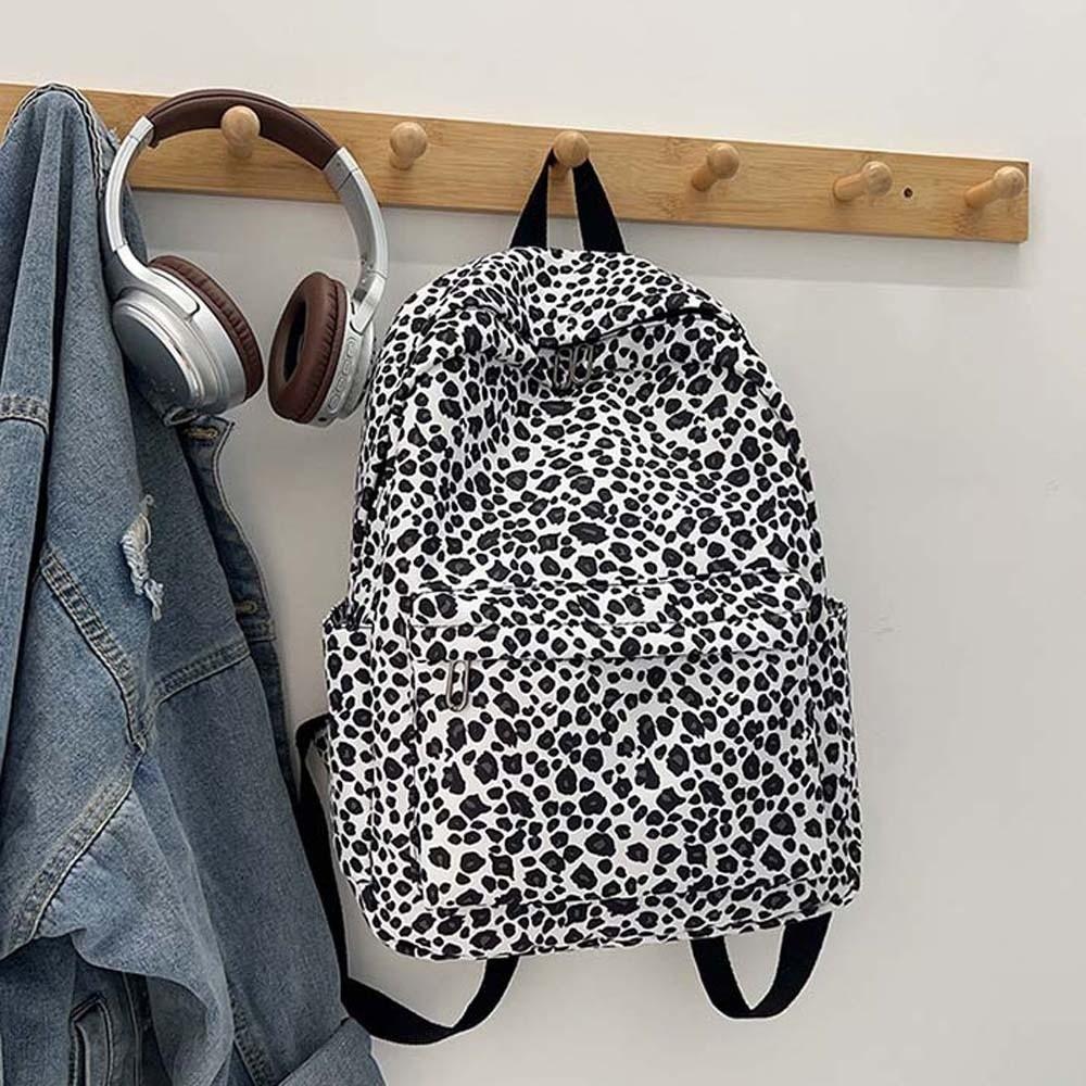 Nylon Schüler Schultasche Tagesrucksack Rucksack mit großem Fassungsvermögen Laptoptasche Rucksack mit Leopardenmuster Reisen