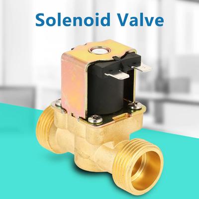 Válvula magnética elétrica Válvula elétrica NC Válvula solenóide DC12V G3/4 Válvula solenóide elétrica de latão fechada normal para água
