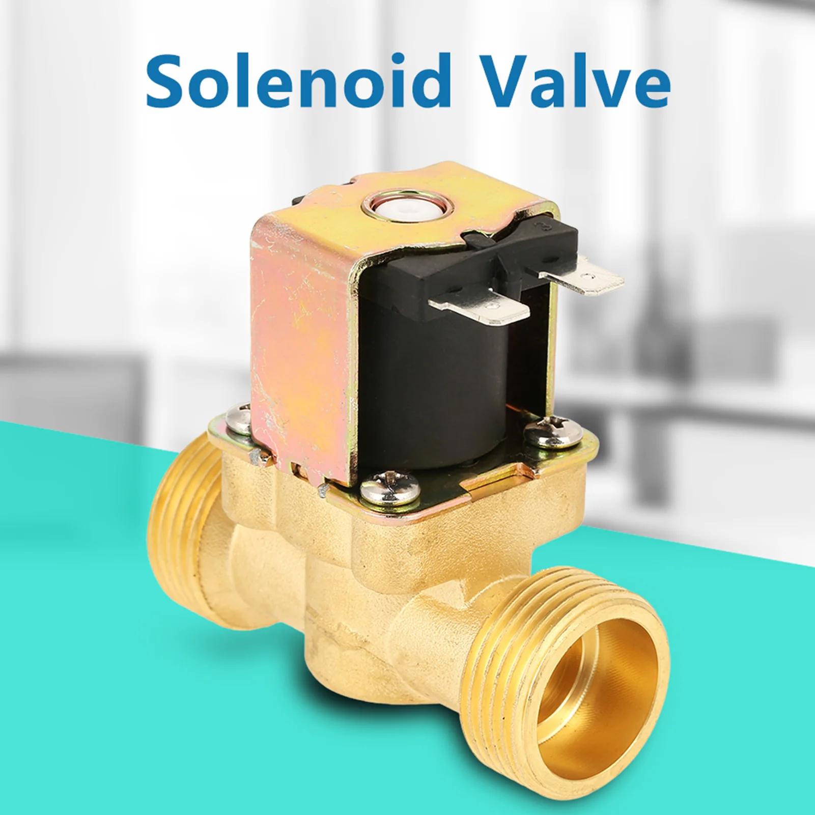 

Electric Magnetic Valve Electric Valve NC Solenoid Valve DC12V G3/4 Normal Closed Brass Electric Solenoid Valve for Water DC12V