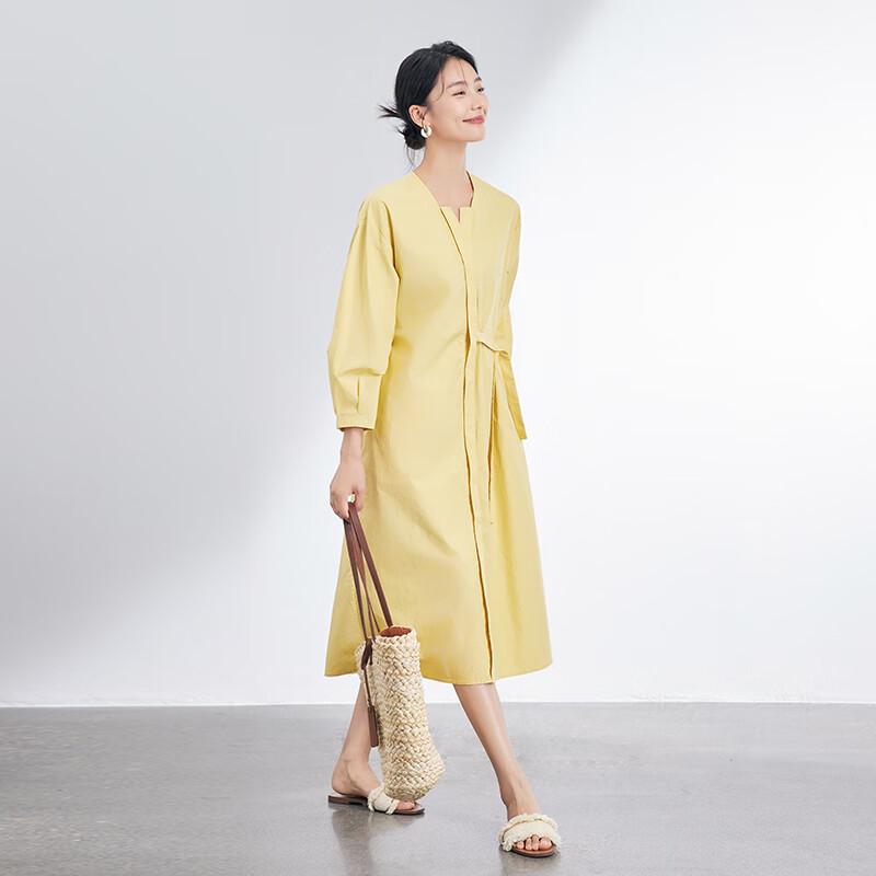 JOY SPEAKER Designed Long Sleeve Shirt Dress