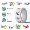 500PCS Cartoon Airplane Stickers Roll Cute Aircraft Roll Sticker Label Reward Stickers Aircraft Aesthetic Stickers Decorations