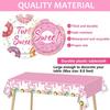 ZOiiWA 143Pcs Two Sweet Birthday Party Decorations Girls Donut Tableware Set Sweet Donut 2nd Party Plates Napkins Backdrop Tablecloth Banner Balloons