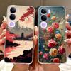 For Vivo V40 Lite 5G IDN Case V2417 Clear Cute Cat Fashion Butterfly Love Painted Soft Phone Case For Vivo V40 Lite 4G IDN Cover