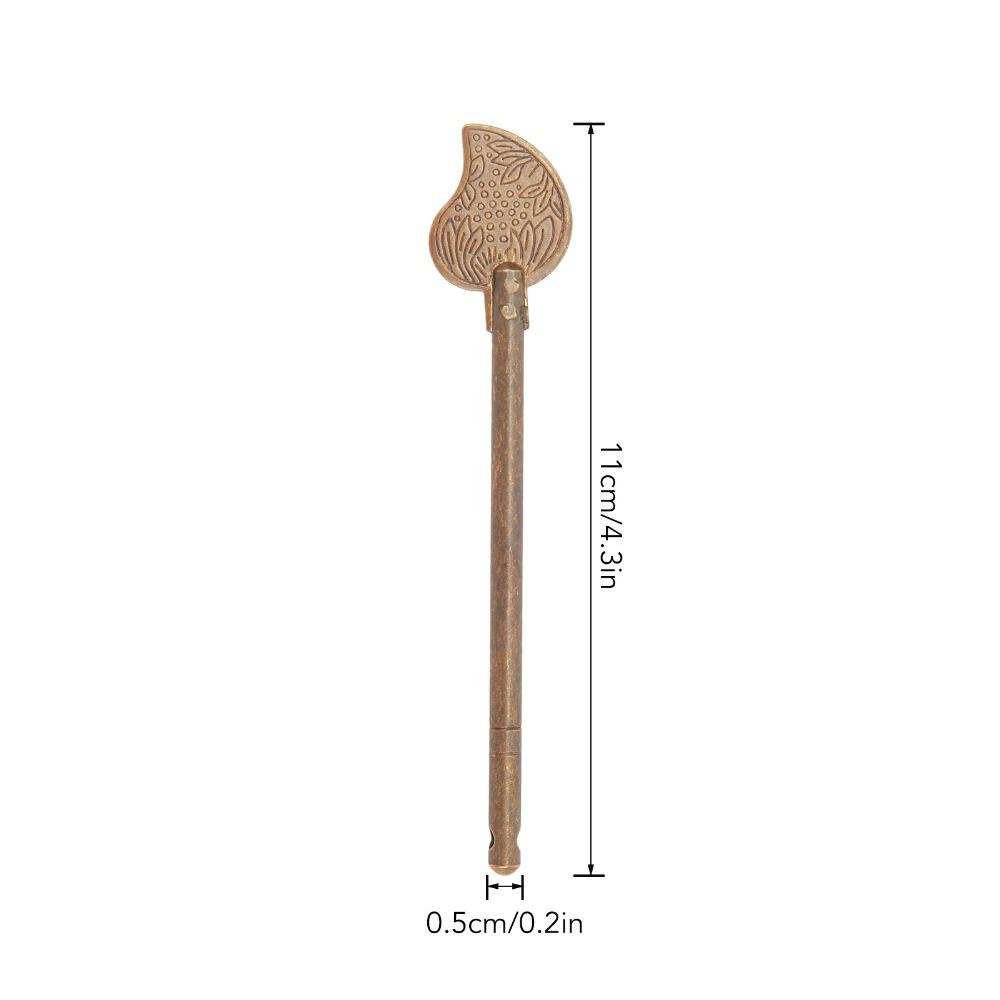 2pcs Leaf Shape Door Latch Locking Pin Brass Box Latch Locking Pin Antique Cabinet Key Latch  Drawer