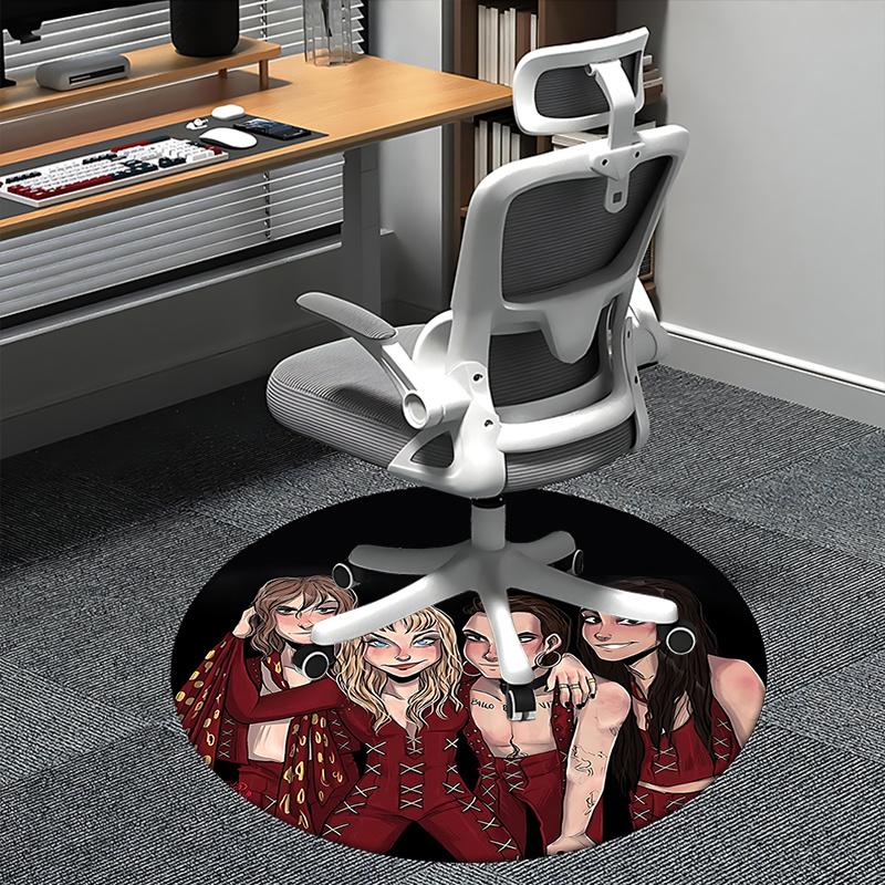 

Fashion Band Theme Chair Mat Round Carpet for Home Decor, Office Use, Gift Idea Perfect for Living Room, Bedrooms0225b 80cm by 80cm
