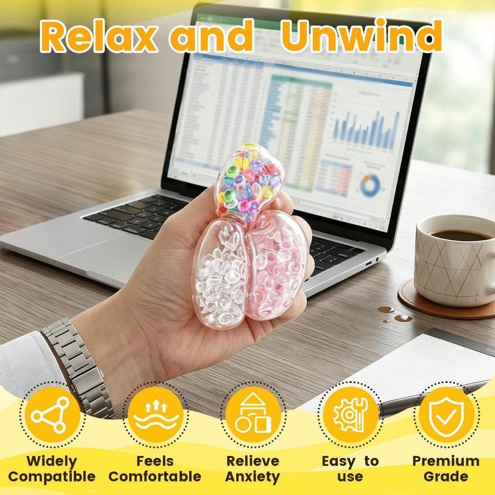 1 Set TPR Empty Ball Skin Clear Refillable Ball Shell Fun Fidget Ball Toy Stress Relief