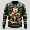 Felpa con Stampa Animalier di Babbo Natale Moda Autunno Inverno Abbigliamento per Feste Natalizie Maglione Brutto Streetwear alla Moda Top Unisex