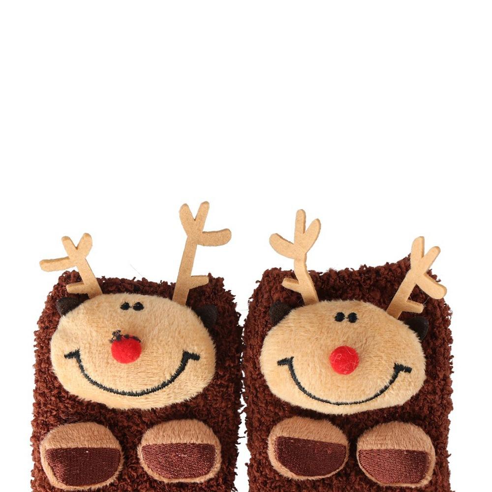 Cute Japanese Soft Comfortable Breathable For Christmas Female Socks Coral Velvet Medium Tube Socks