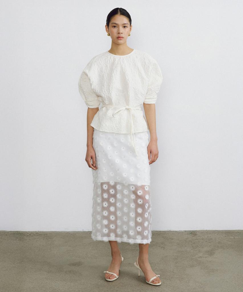Baniseunyuyog Scarlet Tulle Skirt White