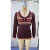 Women's Autumn and Winter Slim Bottoming Colour Blocking Round Neck Long Sleeve Knitting Temperament Sweater