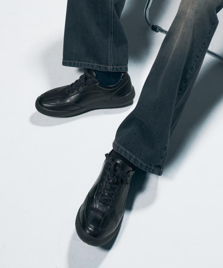 Draw Fit Felix Leather Sneakers [Black]