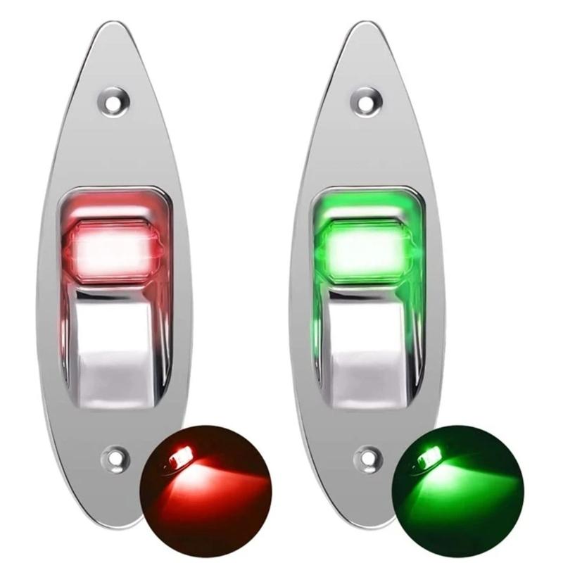 LED Marine Vessels Boats Pontoons Navigation Lights Universal Boat Signal Lamps for Enhanced Safety and Visibility 2pcs