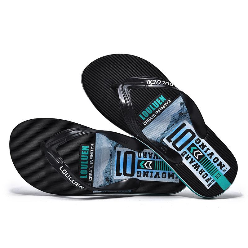 

Summer new pinch slippers men s casual beach men s flip-flops non-slip sandals home 42 чёрный