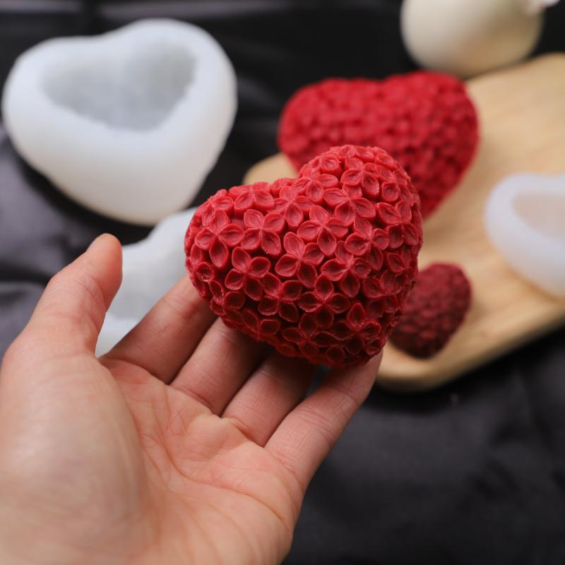 Matriță Silicon Ziua Îndrăgostiților Grilă Inimă Inimă din Fire Inimă Texturată Lumânare Aromaterapie Matriță Gips pentru Decor Casă Romantic