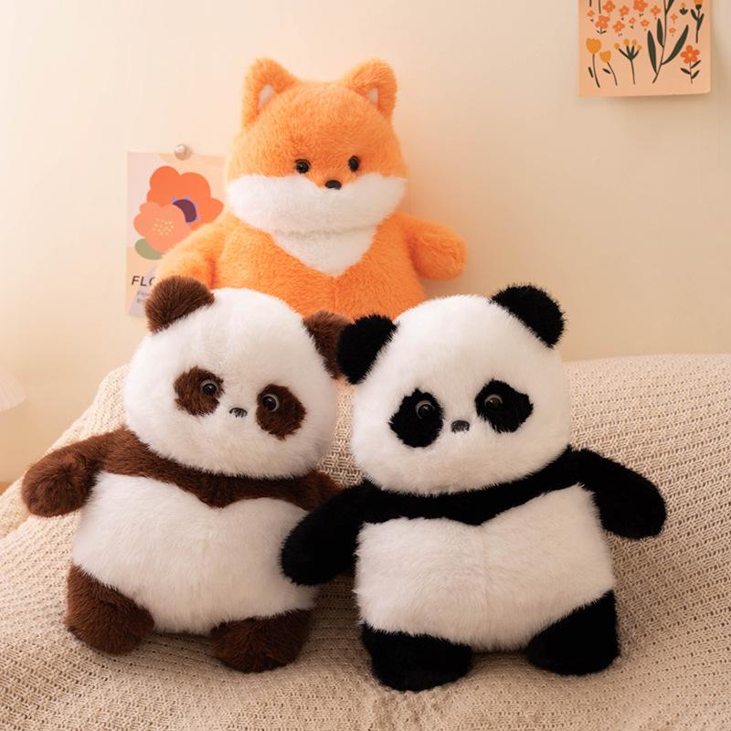 Cute Animal Plush Toy Panda Fox Doll Children's Companion Doll Decoration Ornament Doll Bag Pendant