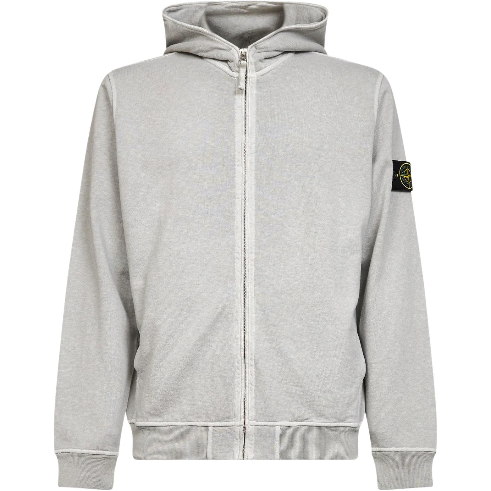 Stone Island Logo Hoodie met Rits Lange Mouwen Sweatshirt Heren sweatshirt L1S156100032S0060-V0161 M