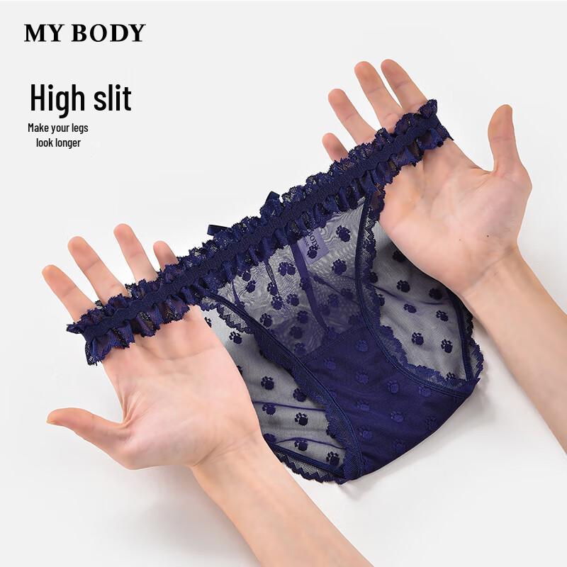 mybody Women's Lace Cat Claw Jacquard Briefs