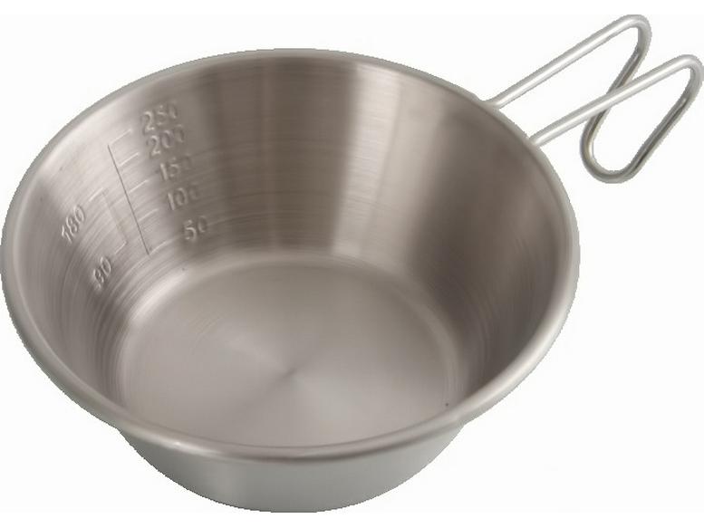 Sierra Outdoor 304 Stainless Steel Folding Camping Bowl with Fixed Handle