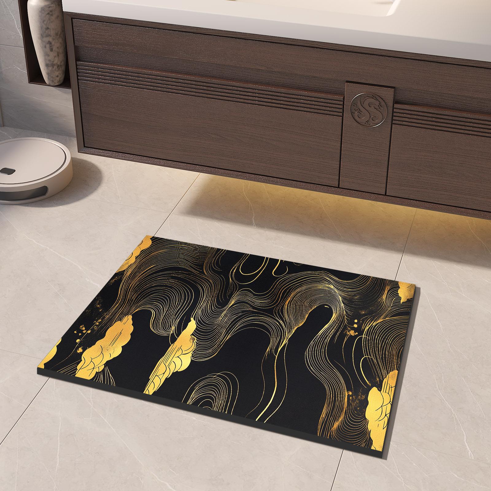 Tappetino da Bagno in Diatomea Assorbente Antiscivolo per Bagno Tappetini per Piedi Asciugatura Rapida Tappeto per WC Tappeto per Doccia Zerbino Lavab