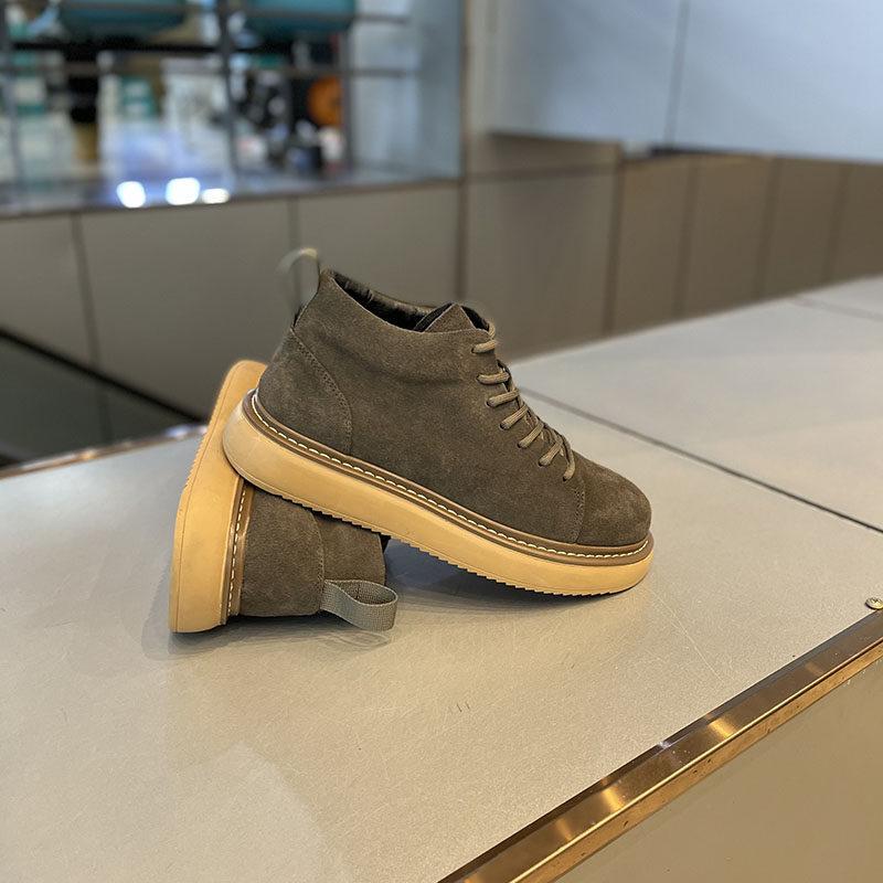 British style Martin boots spring and autumn new platform leather shoes non-slip high-top leather casual shoes trendy shoes
