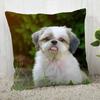Polštářek pro psa Shih Tzu Potah na polštář Přizpůsobitelný Povlak na polštář Moderní Domácí Dekorativní Potah na polštář do Obývacího pokojePovlak na polštář ,(4)