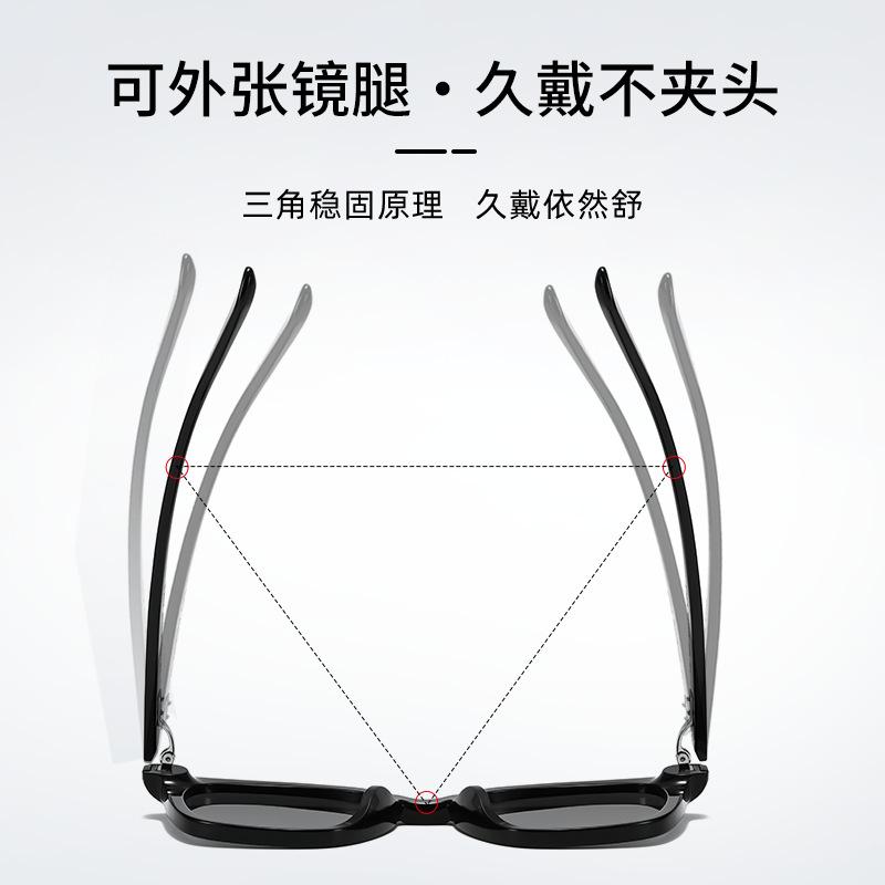 New anti-UV sunglasses with titanium chain p1002Full-frame nylon lens sunglasses, lightweight and durable for commuting