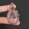 Exquisite Hand Woven Copper Tree of Life Style Pendant  Faceted Pink Topaz GemStone Pendant Charm Unique Anniversary Gift