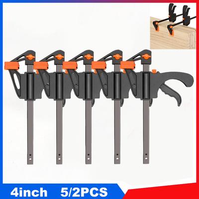 5/2 stuks Houtbewerking Werkbalk 4 Inch Klem Clip Set Hard Snel Ratel Los Clip DIY Houtbewerking Handgereedschap Houtbewerking Klem