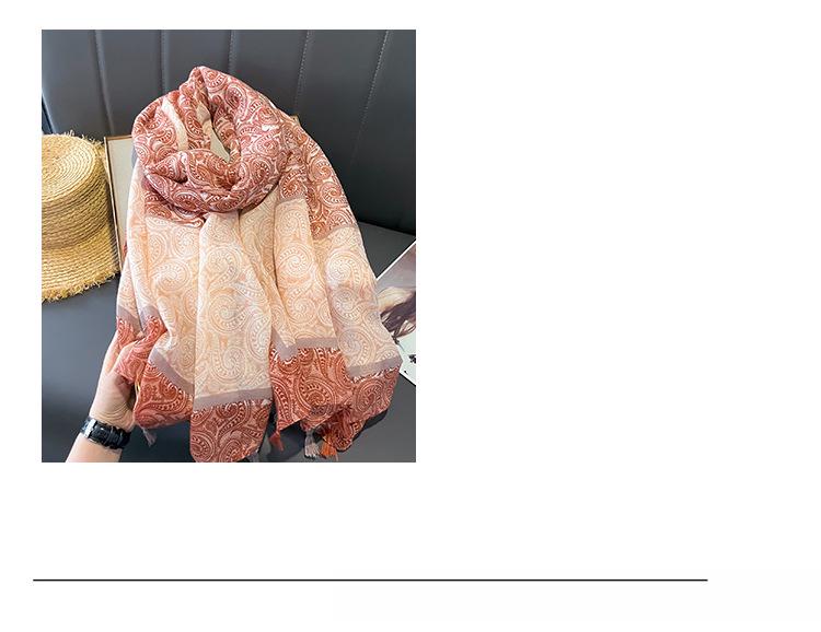 Women's Spring & Autumn Cotton-Linen Scarf: Airy Beach Shawl & Sun Protection Accessory.