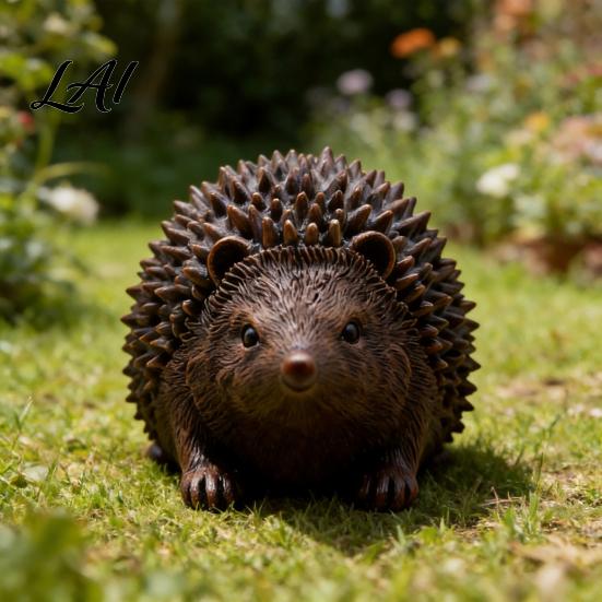 Realistic Hedgehog Home Decor Resin Statue Storage Ornament Waterproof Box for Garden Garden Animal Figurine Indoor Outdoor Landscape Decoration
