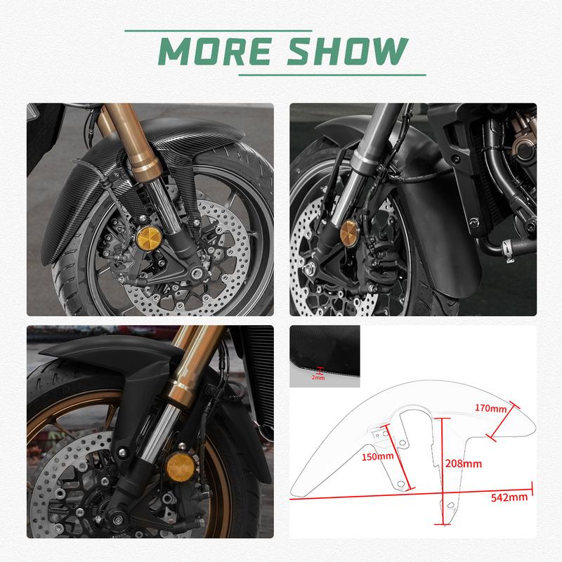 Motorcycle Splash Guard Accessories For Honda CB650R CBR650R CB CBR 650R 2019-2022 Front Wheel Hugger Fender Mudguard Mud