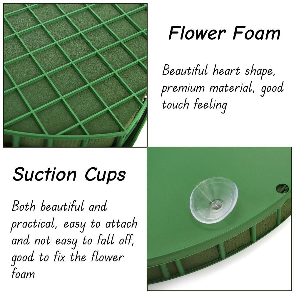 With Suction Cup Floral Bricks Heart Shaped Flower Mud Florist Sponge  Vehicle Decoration