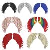 Applique Iron on Wings for Jacket Coat Cloth Angel Cosplay Wings Sequins Large Angel Wings DIY Wing Sew on Big Patches
