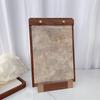 Walnut Wood Manicure Display Stand with Solid Base