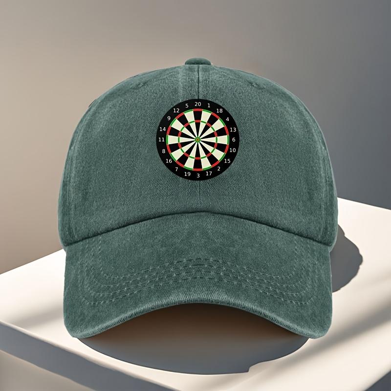 Pc Retro Dart Board Print Cap Compatible for Darts  Adjustable Unisex Hat with Dart Accessory Hand Washable for Outdoor Parti