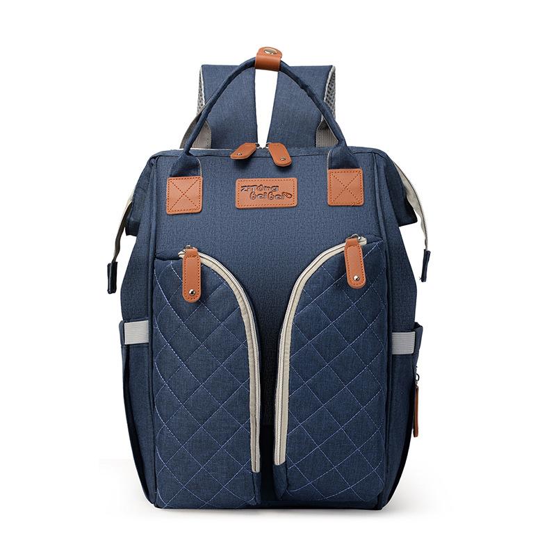 Multi Functional Mother and Baby Bag New Embroidery Thread Diamond Grid Large Capacity Rear Dry Wet Separation Bag Mommy Bag