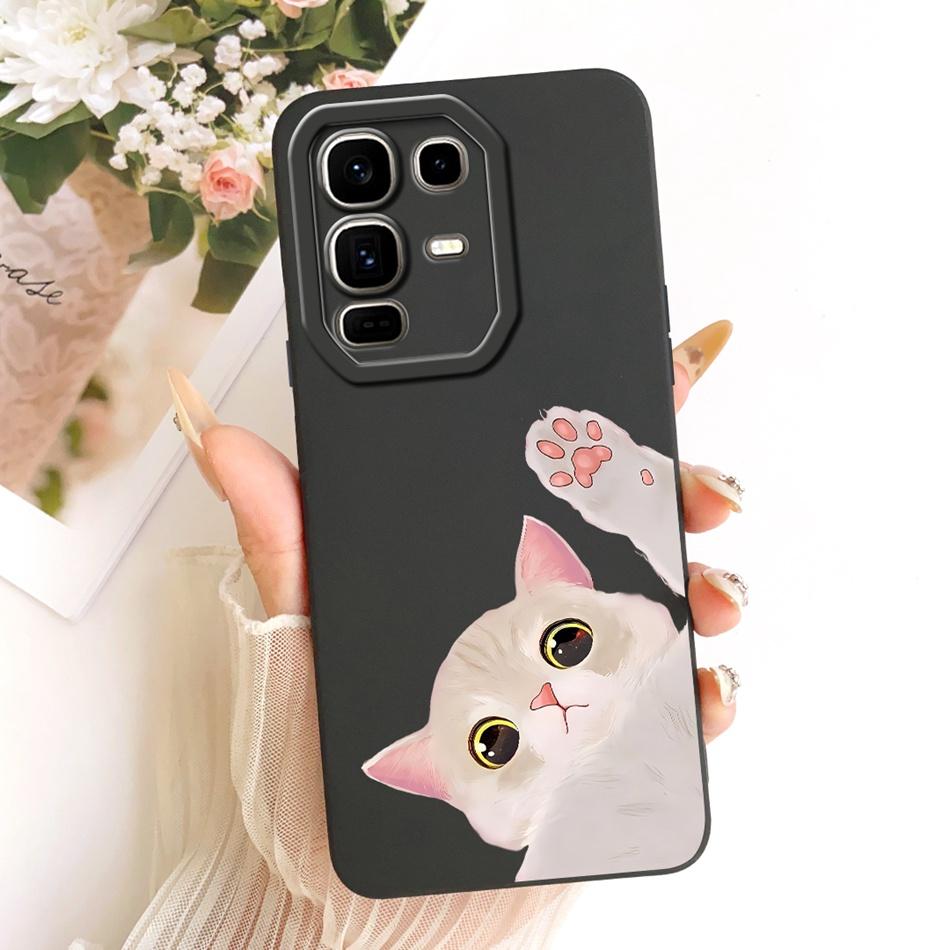 For Infinix Note 50 Pro+ Cute Cat Flower Cartoon Phone Case For Infinix Note 50 Pro Plus X6856 Shockproof Soft Silicone Bumpers