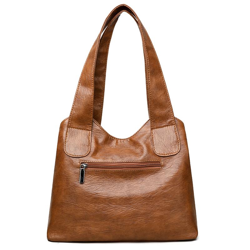 Schultertasche mit großer Kapazität Weiches Leder Tasche für Mütter mittleren Alters Damen Umhängetasche