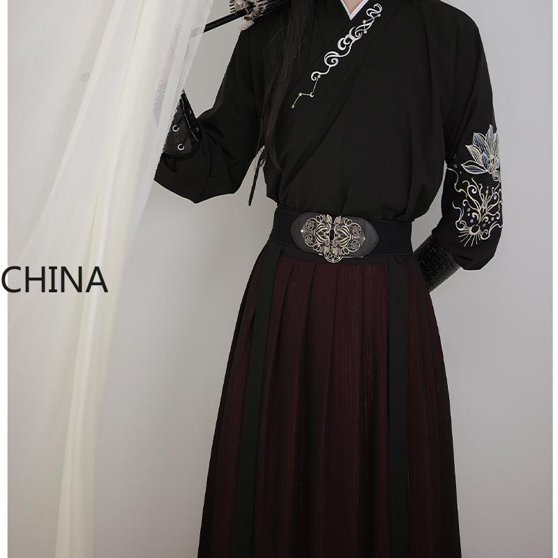 Original Hanfu Spring And Summer Swordsman Handsome Cool Daily Chinese Style Embroidery Suit Chinese Hanfu