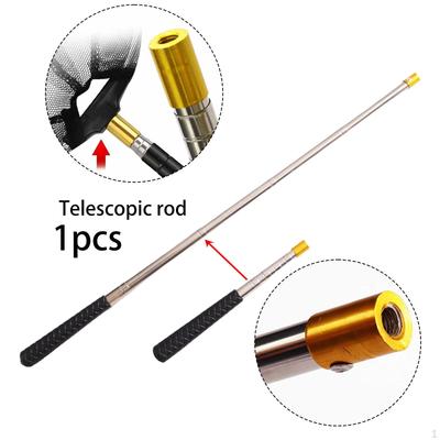 Landing Net Handle Retractable Pole Fishing Rod Maintenance with 8mm Universal Interface