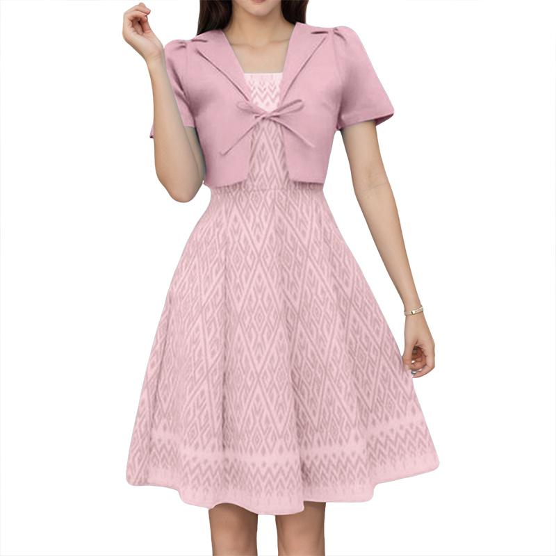 ZANZEA Women Casual Patchwork Summer Short Sleeve Print Dress