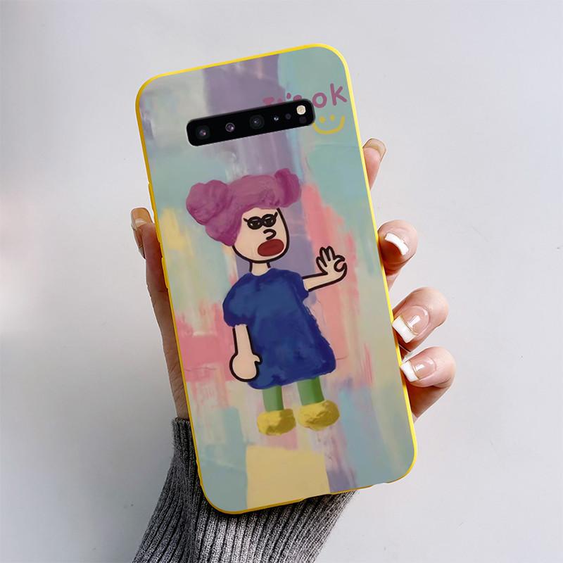 For Samsung S10 5G Case Cute Cartoon Soft Silicone Matte Slim Protective Phone Cover For Samsung Galaxy S10 5G G977N Case Coque