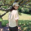 Cotton Women's Flower Graphic Short-Sleeve T-shirt Pastel Yellow (S26MWFTS67)