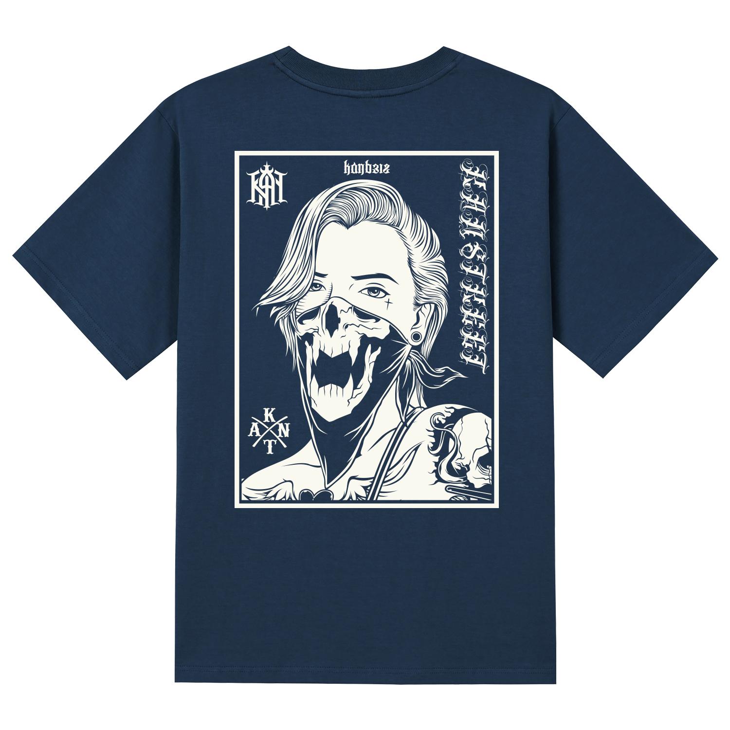 Khan 6312 Ktn0117 Skullgirls Short Sleeve T-Shirt - Navy Navy/L