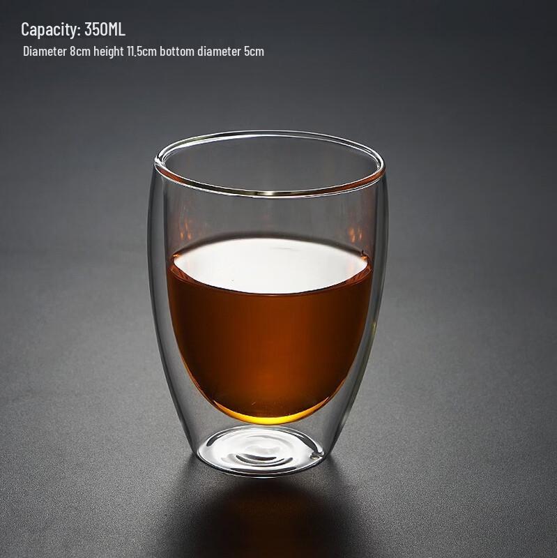 Стаканы Shangqi 350 мл с двойными стенками из боросиликатного стекла (Набор из 4)