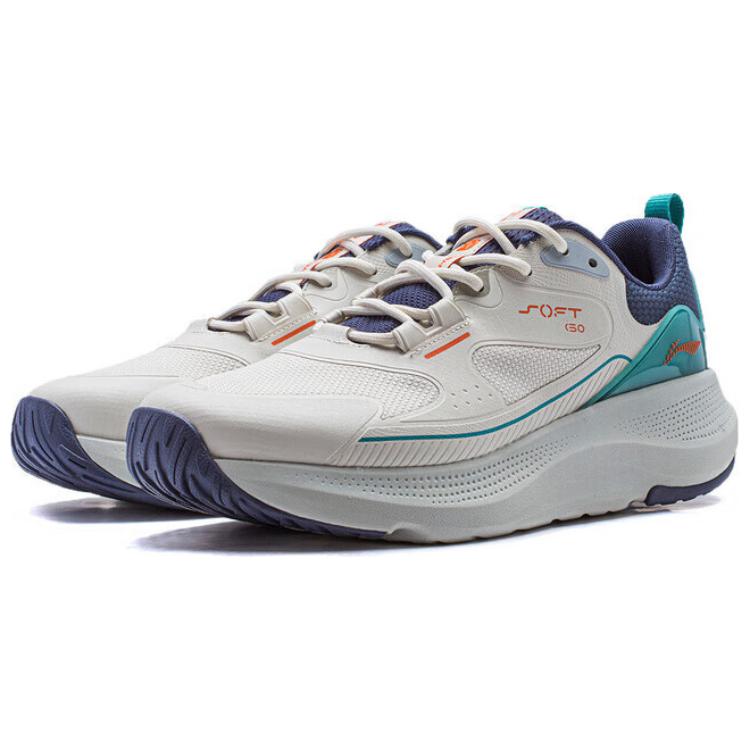 LiNing Soft Element Comfortable Versatile Thick Sole Height Increasing Shock Absorbing Non-Slip Wear-Resistant Low-Top Casual Shoes AGLU011-1