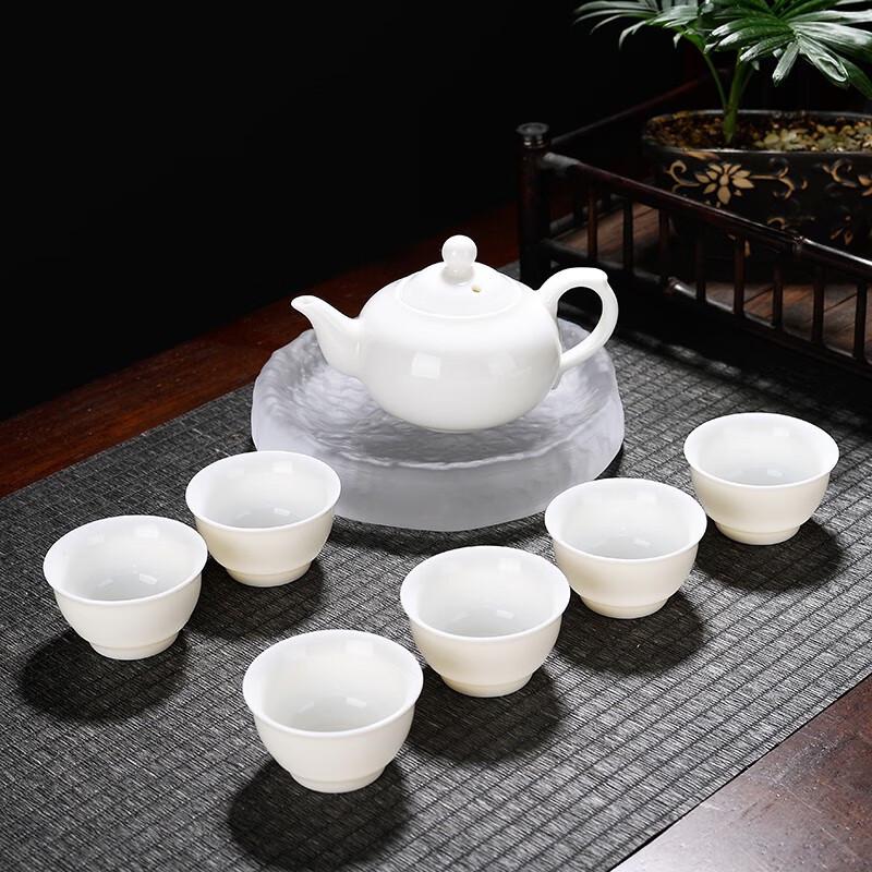 Tuopai TPYZ-002 7-Piece Suet Jade Porcelain Tea Set
